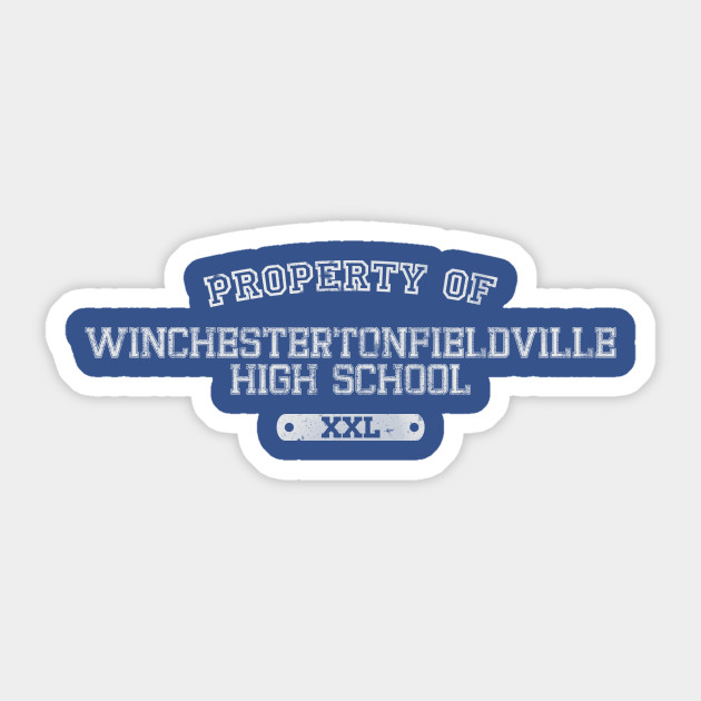 Winchestertonfieldville High School Parody Sticker TeePublic